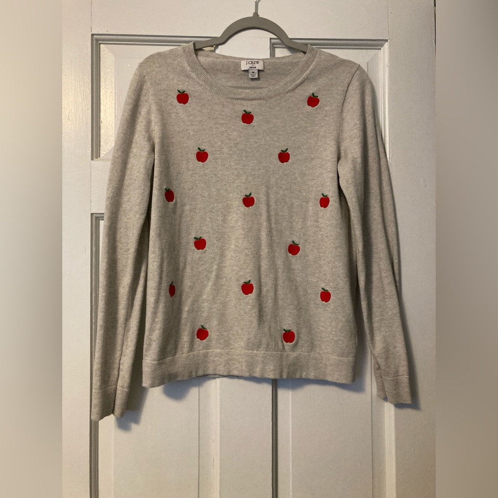 J. Crew Apple Pullover Teddie Sweater